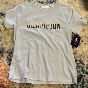 Blue champion tshirt. Size S. NWT